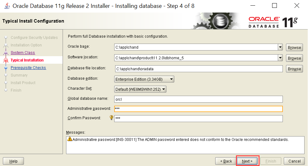 Important Configuration settings