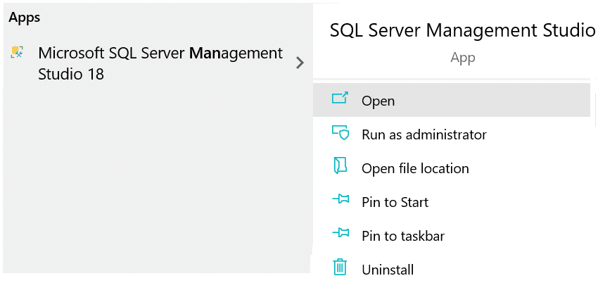 SQL Management Studio