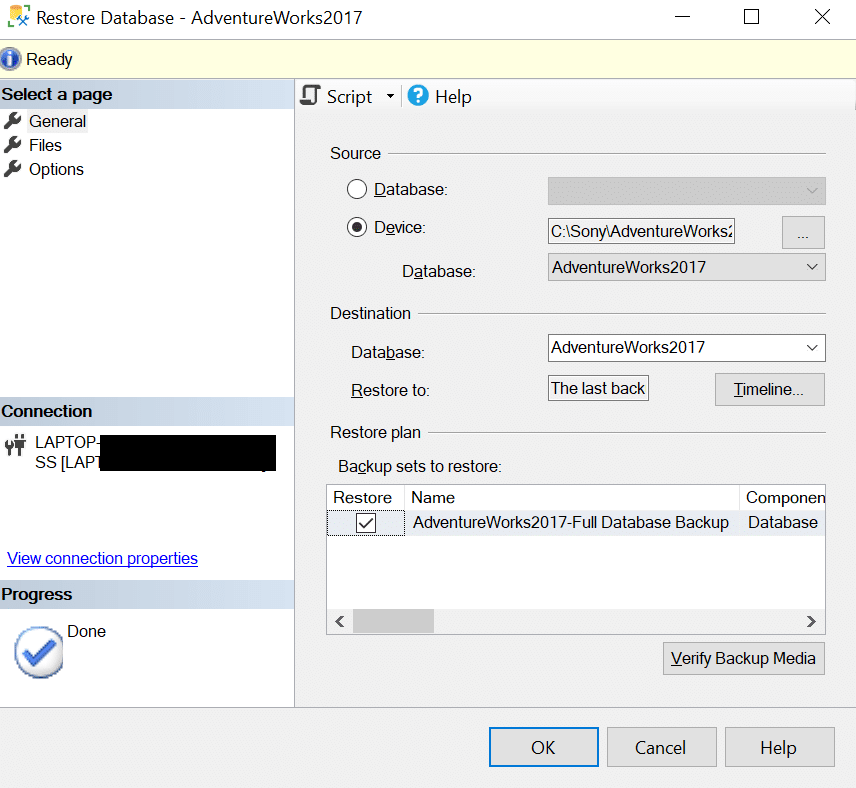 Restore Database