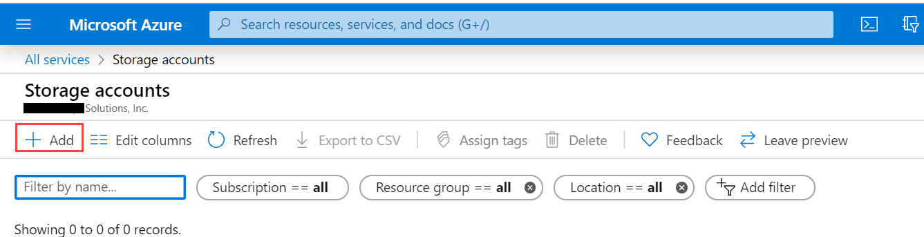 Create Azure Data -ohio Computer