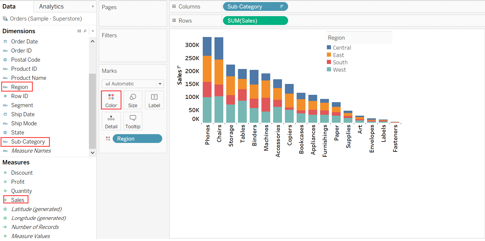 Your first Tableau visualization 