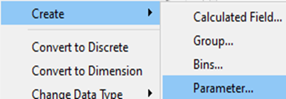 Creating a Parameter