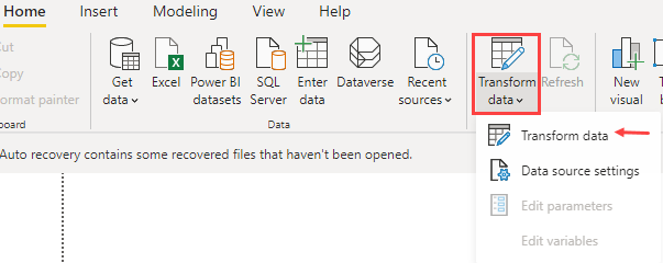 Navigate to Query Editor