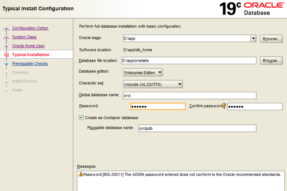 Typicaly Install Configuration