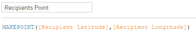 Calculated Field For The Recipient Point