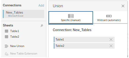 Data merging using Union between the tables