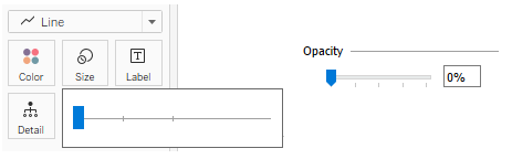 Reducing the size and changing the opacity of the line to 0%